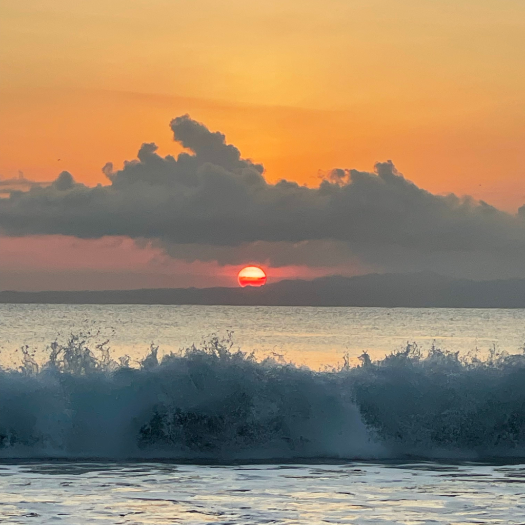 Sunrise at Nereus Retreats beach Osa Peninsula